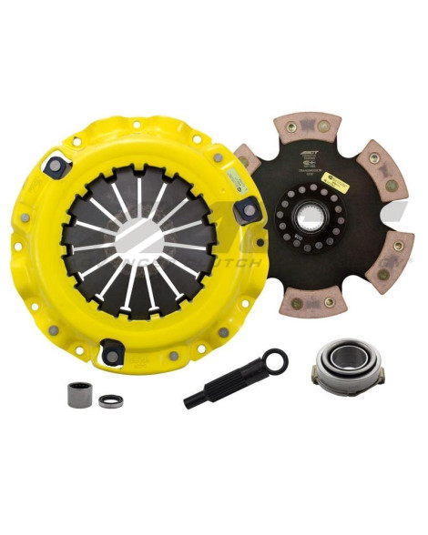 Mazda RX-7 1.3L (Turbo) (Chassis FC) 86-92 HD/Race Rigid 6 Pad ACT Clutch Kit Torque Capacity 420ft/lbs Mazda RX-7 1.3L (Turbo) (Chassis FC) 86-92 HD/Race Rigid 6 Pad ACT Clutch Kit Torque Capacity 420ft/lbs