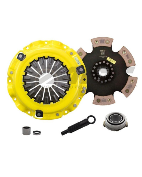 Mazda RX-7 1.3L (Turbo) (CW only) 89-92 XT/Race Rigid 6 Pad ACT Clutch Kit Torque Capacity 560ft/lbs Mazda RX-7 1.3L (Turbo) (CW only) 89-92 XT/Race Rigid 6 Pad ACT Clutch Kit Torque Capacity 560ft/lbs