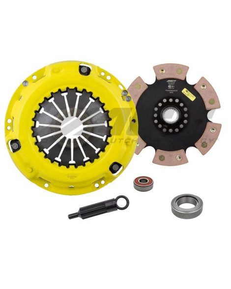 Toyota Supra 2.6L, 4ME 1/79-8/80 2.8L, 5ME 8/80-8/81 HD/Race Rigid 6 Pad ACT Clutch Kit Torque Capacity 355ft/lbs Toyota Supra 2.6L, 4ME 1/79-8/80 2.8L, 5ME 8/80-8/81 HD/Race Rigid 6 Pad ACT Clutch Kit Torque Capacity 355ft/lbs