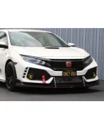 Honda Civic Type R FK8 17-21 W/ OEM Lip APR Performance Carbon Fibre Wind Splitter With Rods Honda Civic Type R FK8 17-21 W/ OEM Lip APR Performance Carbon Fibre Wind Splitter With Rods