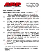 Vauxhall/Opel 2.0L 16V Astra/VX220/Zafira ARP Flywheel Bolt Kit (8 PCS) Vauxhall/Opel 2.0L 16V Astra/VX220/Zafira ARP Flywheel Bolt Kit (8 PCS)