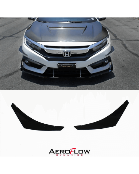 Honda Civic Coupe 16-19 Aeroflow Dynamics Front Canards V1 Honda Civic Coupe 16-19 Aeroflow Dynamics Front Canards V1