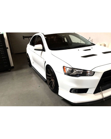 Mitsubishi EVO X / Ralliart 07-14 Aeroflow Dynamics Carbon Fiber Side Skirt Extensions V1
