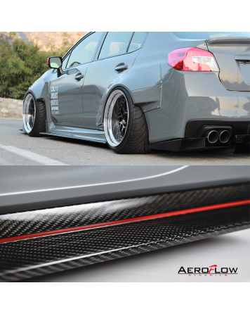Subaru WRX/STI 14-21 Aeroflow Dynamics Carbon Fiber Side Skirt Extensions