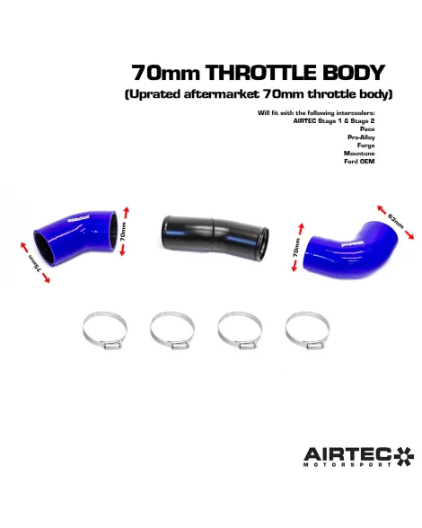 Ford Focus RS MK2 Airtec Motorsport 70mm Cold Side Boost Pipe Ford Focus RS MK2 Airtec Motorsport 70mm Cold Side Boost Pipe
