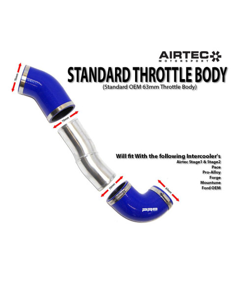 Ford Focus ST & RS MK2 Airtec Motorsport 2.5 Inch Big Boost Pipes With 70mm Cold Side Ford Focus ST & RS MK2 Airtec Motorsport 2.5 Inch Big Boost Pipes With 70mm Cold Side
