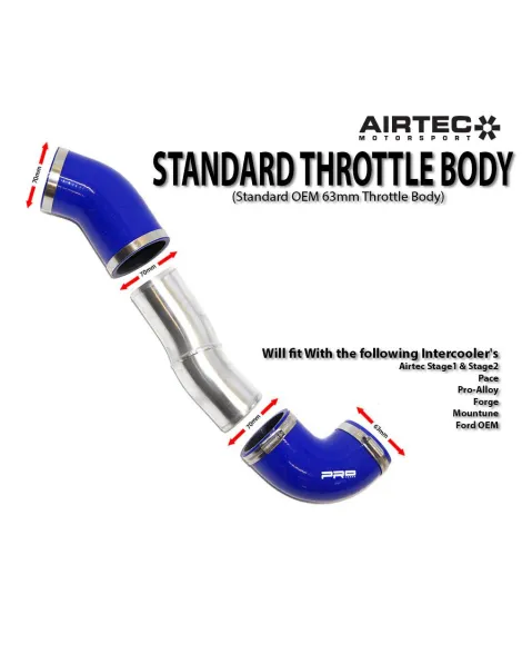 Ford Focus ST & RS MK2 Airtec Motorsport 2.5 Inch Big Boost Pipes With 70mm Cold Side