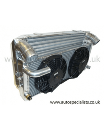 Ford Mk1/Mk2 Escort Airtec Motorsport Intercooler & Radiator Combination - Includes Fans (Silver Finish)