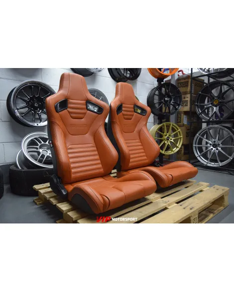 BRAUM Racing Seats Elite-X Series Sport Seats British Tan Leatherette (Black Stitching) Pair BRAUM Racing Seats Elite-X Series Sport Seats British Tan Leatherette (Black Stitching) Pair