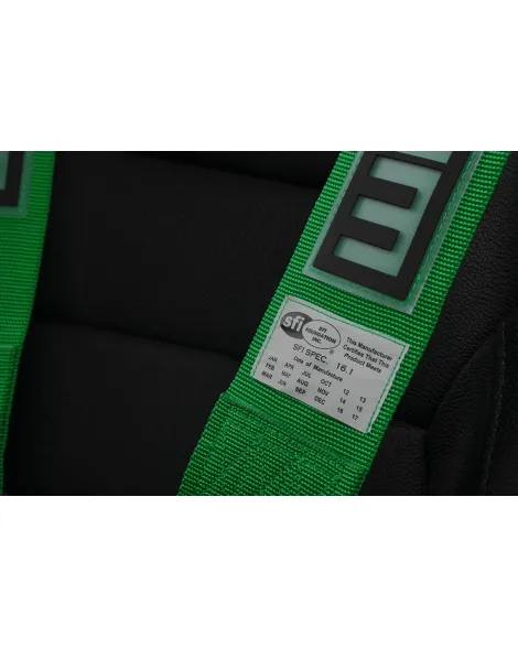 BRAUM Racing Seats 5 Point SFI Approved Racing Harness - Green