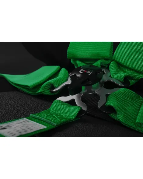BRAUM Racing Seats 5 Point SFI Approved Racing Harness - Green