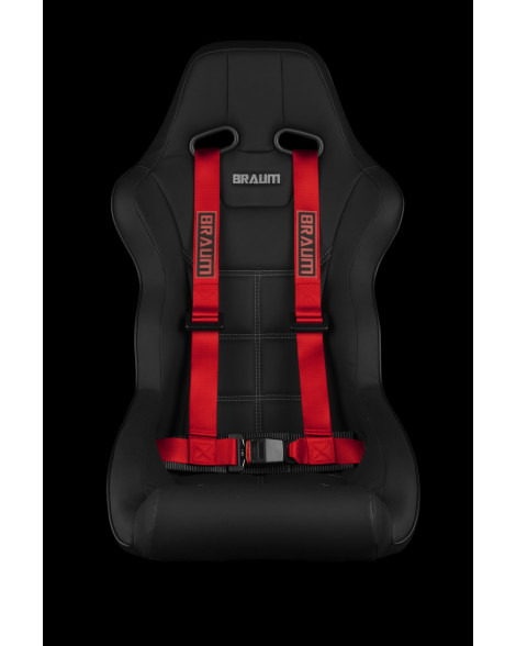 BRAUM Racing Seats 4 Point 2" Strap Racing Harness - Red BRAUM Racing Seats 4 Point 2" Strap Racing Harness - Red