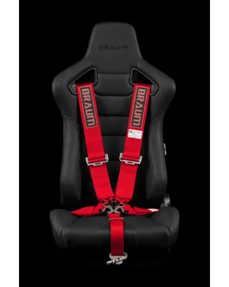 BRAUM Racing Seats 5 Point SFI Approved Racing Harness - Red BRAUM Racing Seats 5 Point SFI Approved Racing Harness - Red