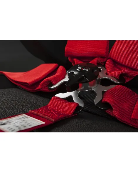 BRAUM Racing Seats 5 Point SFI Approved Racing Harness - Red BRAUM Racing Seats 5 Point SFI Approved Racing Harness - Red
