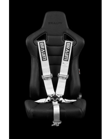 BRAUM Racing Seats 5 Point SFI Approved Racing Harness - White