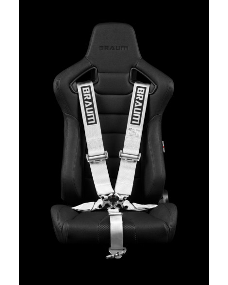 BRAUM Racing Seats 5 Point SFI Approved Racing Harness - White BRAUM Racing Seats 5 Point SFI Approved Racing Harness - White