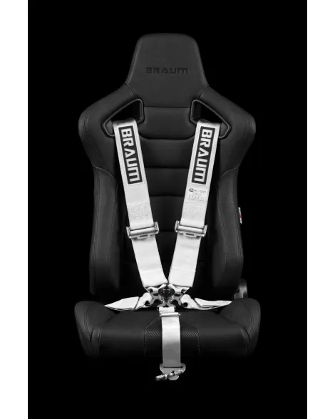 BRAUM Racing Seats 5 Point SFI Approved Racing Harness - White BRAUM Racing Seats 5 Point SFI Approved Racing Harness - White