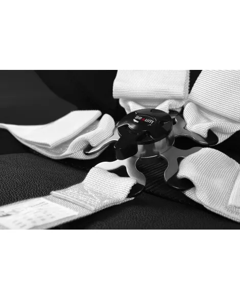 BRAUM Racing Seats 5 Point SFI Approved Racing Harness - White BRAUM Racing Seats 5 Point SFI Approved Racing Harness - White