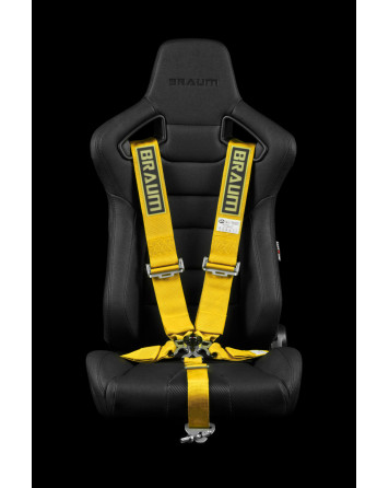 BRAUM Racing Seats 5 Point SFI Approved Racing Harness - Yellow