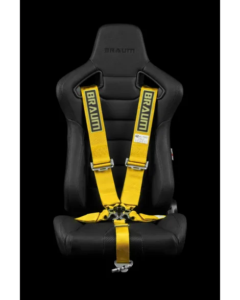BRAUM Racing Seats 5 Point SFI Approved Racing Harness - Yellow BRAUM Racing Seats 5 Point SFI Approved Racing Harness - Yellow