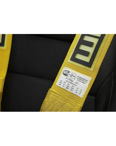 BRAUM Racing Seats 5 Point SFI Approved Racing Harness - Yellow BRAUM Racing Seats 5 Point SFI Approved Racing Harness - Yellow