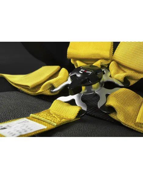 BRAUM Racing Seats 5 Point SFI Approved Racing Harness - Yellow BRAUM Racing Seats 5 Point SFI Approved Racing Harness - Yellow