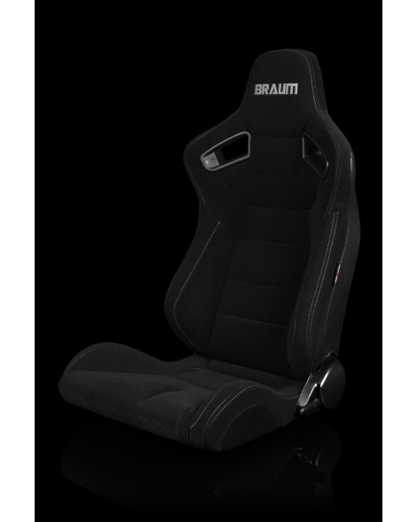 BRAUM Racing Seats Elite Series Sport Seats Black Cloth (Grey Stitching) Pair BRAUM Racing Seats Elite Series Sport Seats Black Cloth (Grey Stitching) Pair