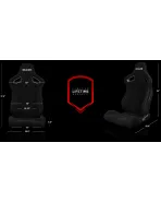 BRAUM Racing Seats Elite Series Sport Seats Black Cloth (Grey Stitching) Pair BRAUM Racing Seats Elite Series Sport Seats Black Cloth (Grey Stitching) Pair