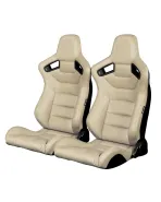 BRAUM Racing Seats Elite Series Sport Seats Beige Leatherette Pair