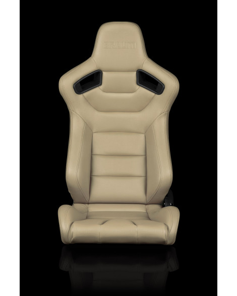 BRAUM Racing Seats Elite Series Sport Seats Beige Leatherette Pair