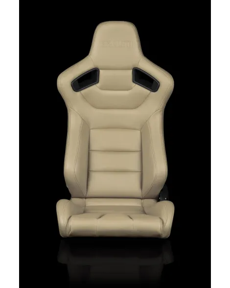 BRAUM Racing Seats Elite Series Sport Seats Beige Leatherette Pair BRAUM Racing Seats Elite Series Sport Seats Beige Leatherette Pair