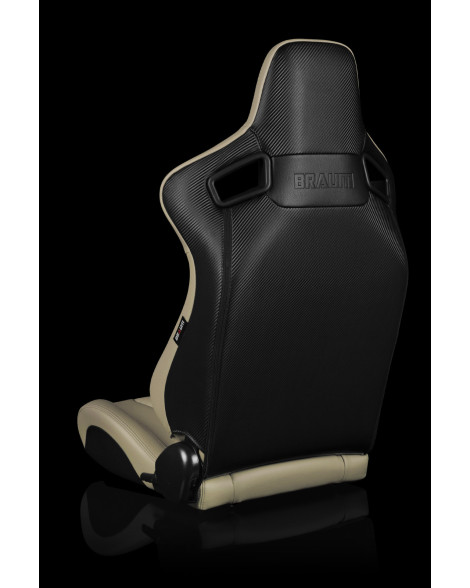 BRAUM Racing Seats Elite Series Sport Seats Beige Leatherette Pair