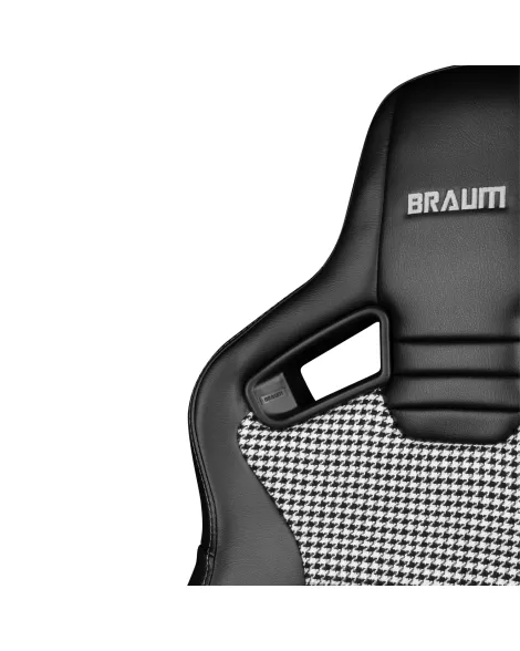 BRAUM Racing Seats Elite V2 Series Sport Seats Black Leatherette | Houndstooth Fabric Pair BRAUM Racing Seats Elite V2 Series Sport Seats Black Leatherette | Houndstooth Fabric Pair