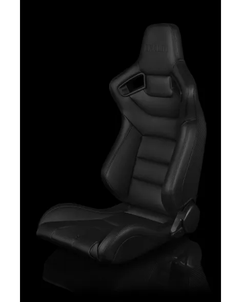 BRAUM Racing Seats Elite Series Sport Seats Black Leatherette (Black Stitching) Pair BRAUM Racing Seats Elite Series Sport Seats Black Leatherette (Black Stitching) Pair