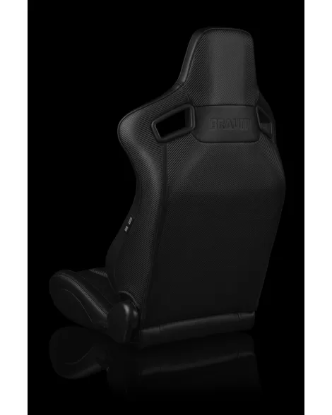 BRAUM Racing Seats Elite Series Sport Seats Black Leatherette (Black Stitching) Pair BRAUM Racing Seats Elite Series Sport Seats Black Leatherette (Black Stitching) Pair