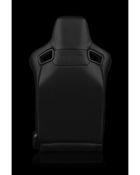 BRAUM Racing Seats Elite Series Sport Seats Black Leatherette (Black Stitching) Pair BRAUM Racing Seats Elite Series Sport Seats Black Leatherette (Black Stitching) Pair