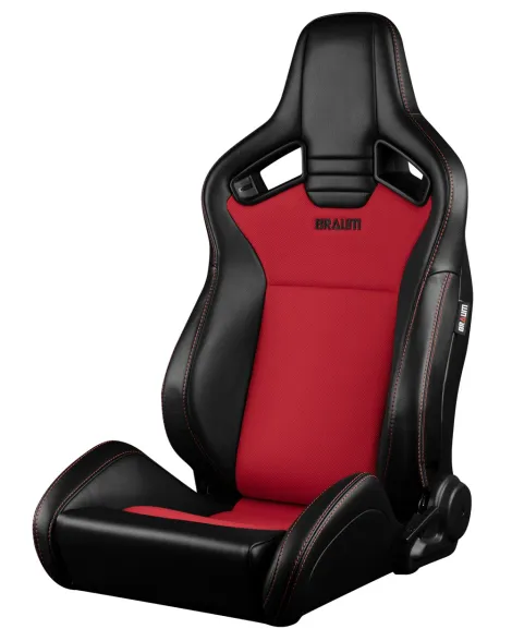 BRAUM Racing Seats Elite V2 Series Sport Seats Black Leatherette | Red Fabric Pair BRAUM Racing Seats Elite V2 Series Sport Seats Black Leatherette | Red Fabric Pair