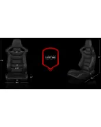 BRAUM Racing Seats Elite Series Sport Seats Charcoal Grey Leatherette Pair BRAUM Racing Seats Elite Series Sport Seats Charcoal Grey Leatherette Pair