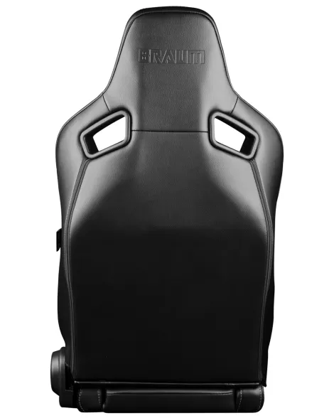 BRAUM Racing Seats Elite V2 Series Sport Seats Black & White Leatherette Pair BRAUM Racing Seats Elite V2 Series Sport Seats Black & White Leatherette Pair