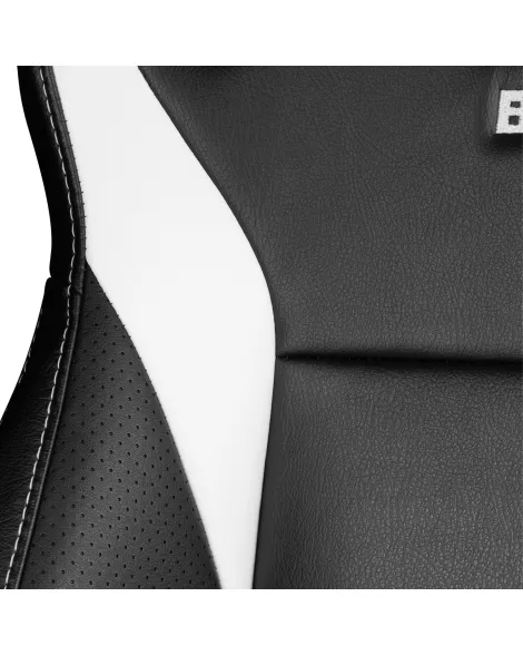 BRAUM Racing Seats Elite V2 Series Sport Seats Black & White Leatherette Pair BRAUM Racing Seats Elite V2 Series Sport Seats Black & White Leatherette Pair