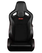 BRAUM Racing Seats Elite V2 Series Sport Seats Black Leatherette | Black Suede Pair BRAUM Racing Seats Elite V2 Series Sport Seats Black Leatherette | Black Suede Pair
