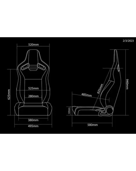 BRAUM Racing Seats Elite V2 Series Sport Seats British Tan Leatherette & Black Suede - Low Bolster Pair