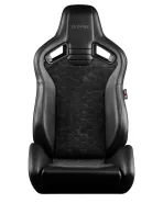 BRAUM Racing Seats Elite V2 Series Sport Seats Black Leatherette | Honeycomb Suede | Grey Stitching Pair BRAUM Racing Seats Elite V2 Series Sport Seats Black Leatherette | Honeycomb Suede | Grey Stitching Pair