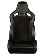 BRAUM Racing Seats Elite V2 Series Sport Seats Black Leatherette | Honeycomb Suede | Red Stitching Pair BRAUM Racing Seats Elite V2 Series Sport Seats Black Leatherette | Honeycomb Suede | Red Stitching Pair
