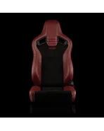 BRAUM Racing Seats Elite V2 Series Sport Seats Maroon Leatherette & Black Suede - Low Bolster Pair BESPOKE 3-4 MONTHS BRAUM Racing Seats Elite V2 Series Sport Seats Maroon Leatherette & Black Suede - Low Bolster Pair BESPOKE 3-4 MONTHS