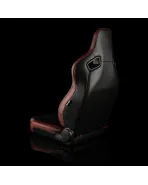 BRAUM Racing Seats Elite V2 Series Sport Seats Maroon Leatherette & Black Suede - Low Bolster Pair BESPOKE 3-4 MONTHS BRAUM Racing Seats Elite V2 Series Sport Seats Maroon Leatherette & Black Suede - Low Bolster Pair BESPOKE 3-4 MONTHS