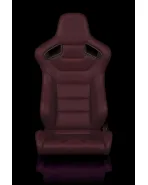 BRAUM Racing Seats Elite Series Sport Seats Maroon Leatherette Pair BRAUM Racing Seats Elite Series Sport Seats Maroon Leatherette Pair