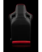 BRAUM Racing Seats Elite Series Sport Seats Red Leatherette (Black Stitching) Pair BRAUM Racing Seats Elite Series Sport Seats Red Leatherette (Black Stitching) Pair