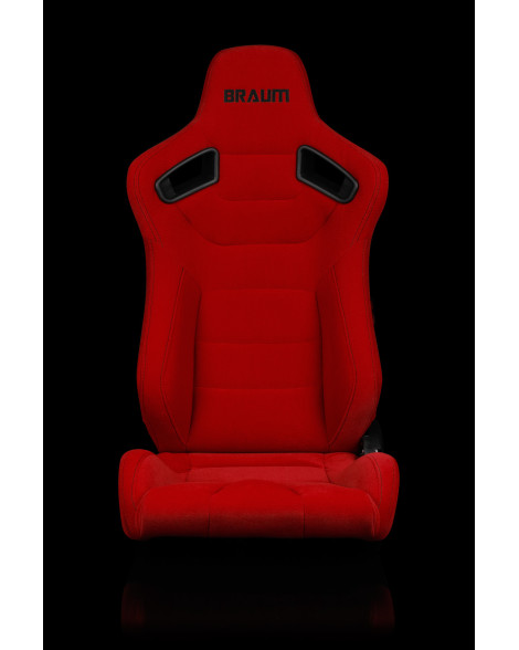 BRAUM Racing Seats Elite Series Sport Seats Red Cloth (Black Stitching) Pair BRAUM Racing Seats Elite Series Sport Seats Red Cloth (Black Stitching) Pair