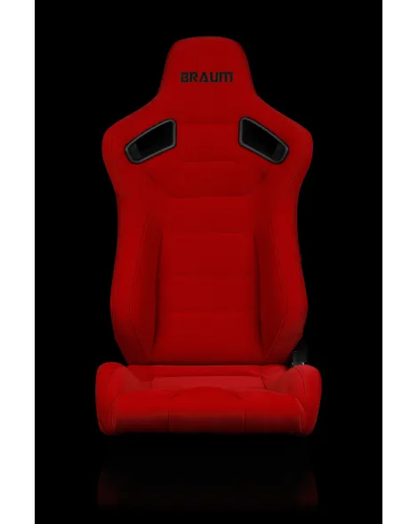 BRAUM Racing Seats Elite Series Sport Seats Red Cloth (Black Stitching) Pair BRAUM Racing Seats Elite Series Sport Seats Red Cloth (Black Stitching) Pair